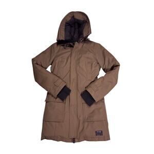 Golden Aritzia Bancroft Parka Women Small Goose Down Altitude Series Winter Coat